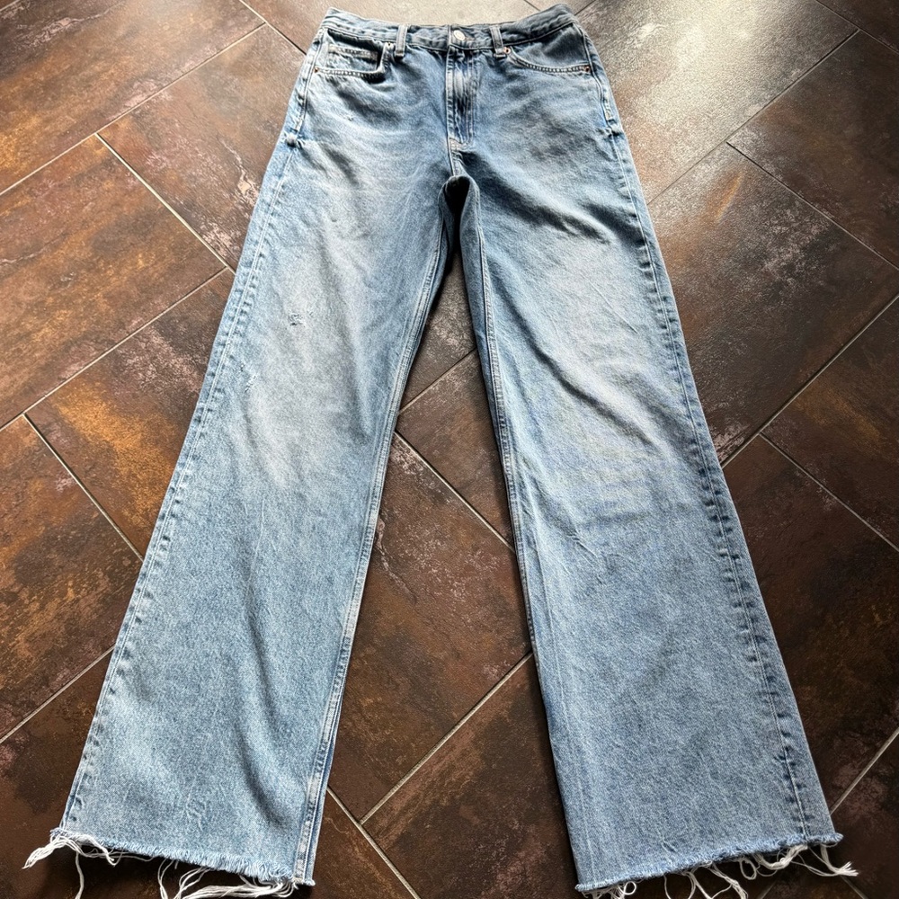 Zara High Waisted Wide Leg Jeans